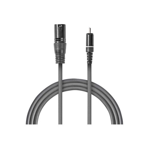 Nedis OnStage series - Câble audio - XLR3 mâle pour RCA mâle - 1.5 m - gris foncé