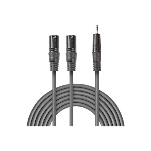 Nedis OnStage series - Câble audio - XLR3 mâle pour mini-phone stereo 3.5 mm mâle - 1.5 m - gris foncé