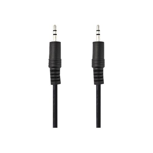 Nedis - Câble audio - mini-phone stereo 3.5 mm mâle pour mini-phone stereo 3.5 mm mâle - 1.5 m - noir - rond
