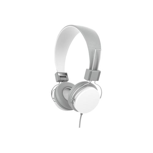 Essentielb KidiMix - Écouteurs - sur-oreille - filaire - jack 3,5mm - gris, blanc