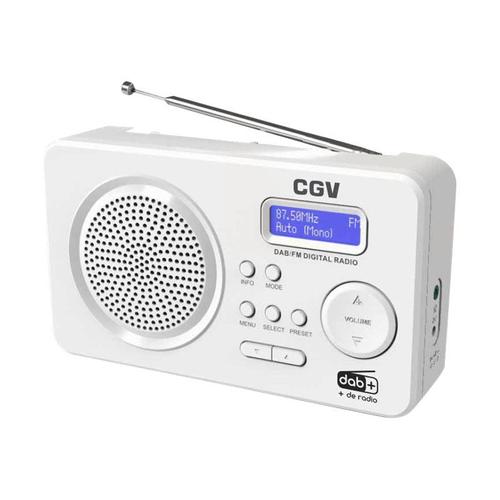 CGV DR5+ - Radio portative DAB - 1 Watt - blanc