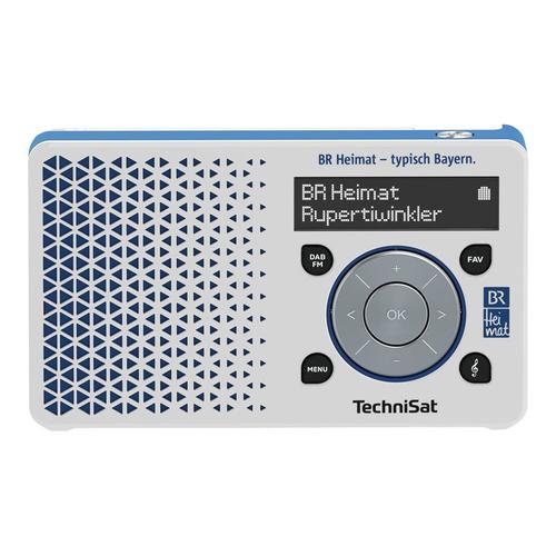 TechniSat DigitRadio 1 - BR Heimat Edition - radio portative DAB - 1 Watt - blanc, bleu