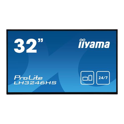 iiyama ProLite LH3246HS-B1 - Classe de diagonale 32" (31.5" visualisable) écran LCD rétro-éclairé par LED - signalisation numérique - 1080p 1920 x 1080 - noir mat