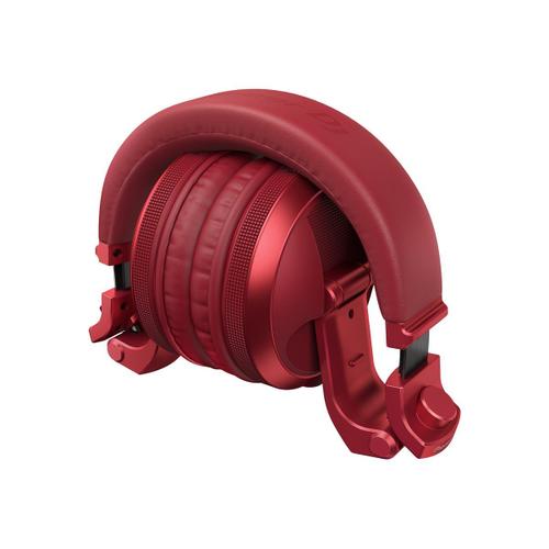 Pioneer DJ HDJ-X5BT - Écouteurs avec micro - circum-aural - Bluetooth - sans fil - jack 3,5mm - rouge métallique