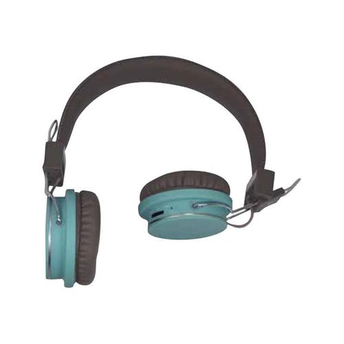 Halterrego Double H - Écouteurs avec micro - sur-oreille - Bluetooth - sans fil - bleu, brun