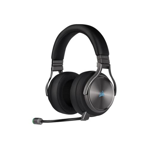 CORSAIR Gaming VIRTUOSO RGB SE - Micro-casque - circum-aural - 2,4 GHz - sans fil - USB, jack 3,5mm - gris acier