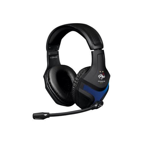 Konix Mythics PS-400 - FFF Edition - micro-casque - circum-aural - filaire - jack 3,5mm - noir et bleu