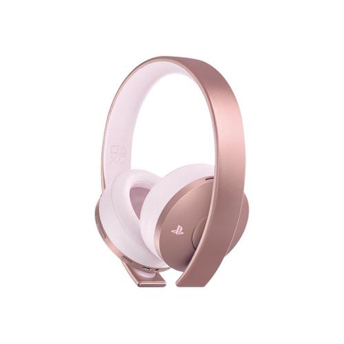 Sony Gold - Rose Gold Edition - écouteurs avec micro - circum-aural - sans fil - jack 3,5mm - rose gold - pour Sony PlayStation 4, Sony PlayStation 4 Pro, Sony PlayStation 4 Slim