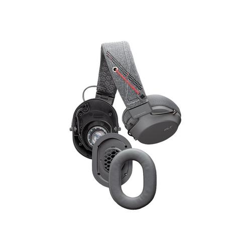 Poly - Plantronics Backbeat FIT 6100 - Écouteurs avec micro - circum-aural - Bluetooth - sans fil - isolation acoustique - Gris poivre