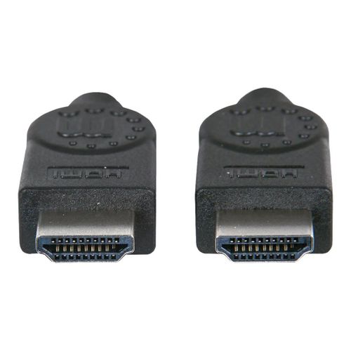Manhattan HDMI Cable, 4K@30Hz (High Speed), 15m, Male to Male, Black, Ultra HD 4k x 2k, Fully Shielded, Gold Plated Contacts, Lifetime Warranty, Polybag - Câble HDMI - HDMI mâle pour HDMI mâle -...