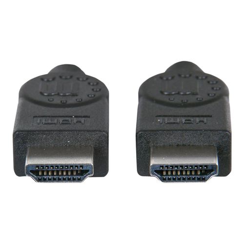 Manhattan HDMI Cable, 4K@30Hz (High Speed), 1m, Male to Male, Black, Ultra HD 4k x 2k, Fully Shielded, Gold Plated Contacts, Lifetime Warranty, Polybag - Câble HDMI - HDMI mâle pour HDMI mâle - 1...