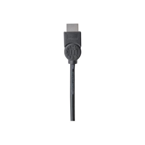 Manhattan HDMI Cable with Ethernet, 4K@30Hz (High Speed), 5m, Male to Male, Black, Ultra HD 4k x 2k, Fully Shielded, Gold Plated Contacts, Lifetime Warranty, Polybag - Câble HDMI avec Ethernet -...