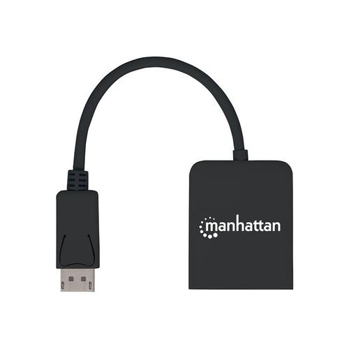 Manhattan DisplayPort 1.2 to 2-Port HDMI Splitter Hub with MST, 4K@30Hz, USB-A Powered, Video Wall Function, HDCP 2.2, Black, Three Year Warranty, Blister - Adaptateur vidéo - DisplayPort...