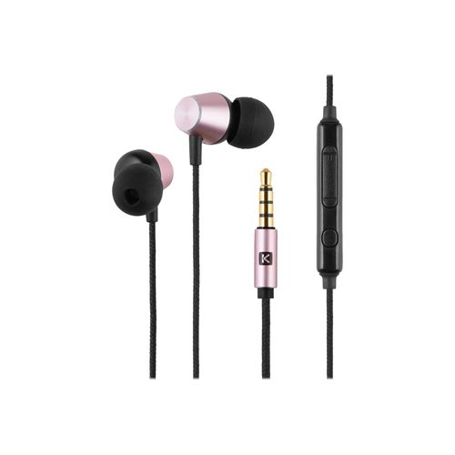 Linkster JC-305 PINK - Écouteurs avec micro - intra-auriculaire - filaire - jack 3,5mm - rose