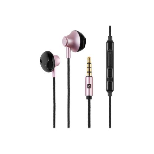 Linkster JC-R006 PINK - Écouteurs avec micro - intra-auriculaire - filaire - jack 3,5mm - rose