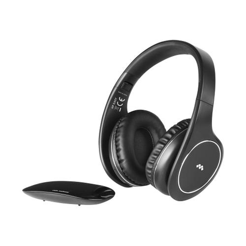 Meliconi HP Easy - Écouteurs - circum-aural - sans fil - noir