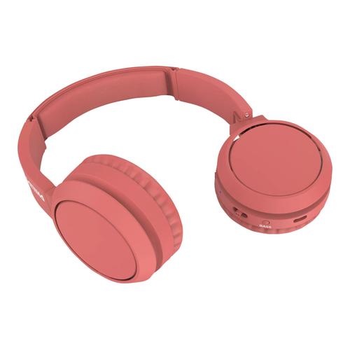 Philips TAH4205RD - Écouteurs avec micro - sur-oreille - Bluetooth - sans fil - isolation acoustique - rouge