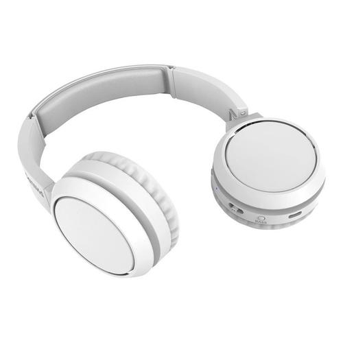 Philips TAH4205WT - Écouteurs avec micro - sur-oreille - Bluetooth - sans fil - isolation acoustique - blanc