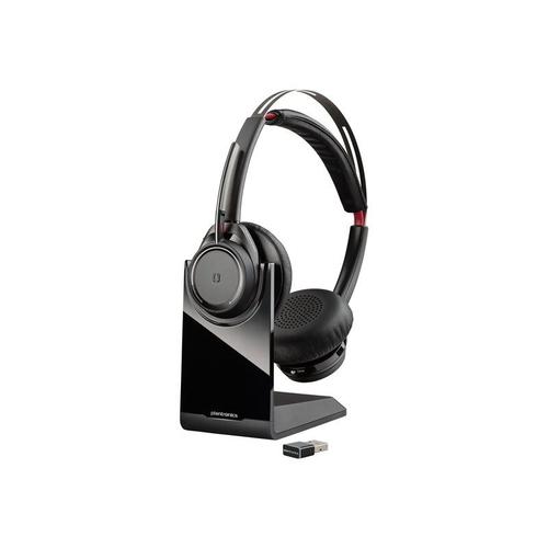 Poly Voyager Focus UC B825-M - Micro-casque - sur-oreille - Bluetooth - sans fil - Suppresseur de bruit actif