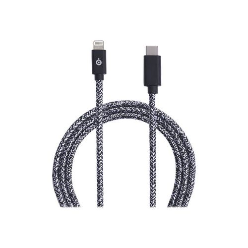 BIGBEN Connected - Câble Lightning - 24 pin USB-C mâle pour Lightning mâle - 2 m - noir