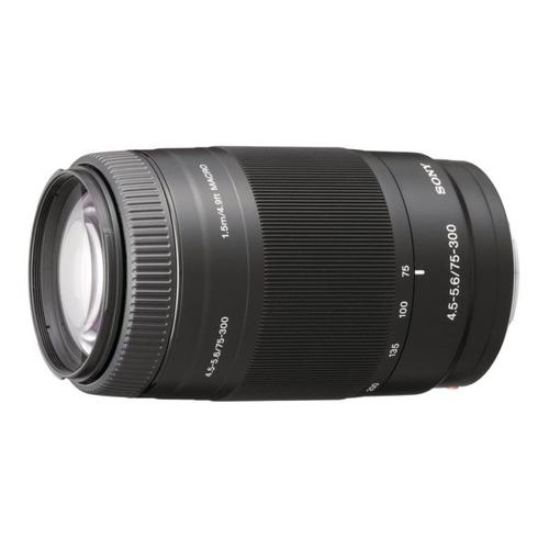 Objectif Sony SAL75300 - Fonction Zoom - 75 mm - 300 mm - f/4.5-5.6 - Sony A-type - pour Handycam NEX-VG900; a DSLR-A100, SLT-A55, A57, A58, A65, A77; a NEX F3D, F3K, F3Y; a3000