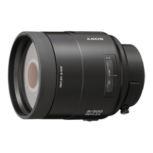 Objectif Sony SAL500F80 - Fonction Télé - 500 mm - f/8.0 - Sony A-type - pour Handycam NEX-VG900; a DSLR-A100, SLT-A55, A57, A58, A65, A77; a NEX F3D, F3K, F3Y; a3000