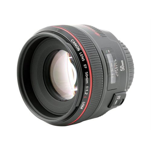 Objectif Canon EF 50 mm - f/1.2 L USM - Canon EF - pour EOS 1000, 1D, 50, 500, 5D, 7D, Kiss F, Kiss X2, Kiss X3, Rebel T1i, Rebel XS, Rebel XSi