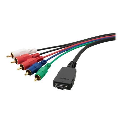 Sony VMC-MHC1 - Câble vidéo/audio - vidéo composante/audio - RCA mâle pour connecteur pour appareil photo numérique mâle - 1.5 m - noir - pour Cyber-shot DSC-H50, T2, DSCT70, DSC-T700, T77, T90...