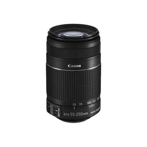 Objectif Canon EF-S - Fonction Zoom - 55 mm - 250 mm - f/4.0-5.6 IS - Canon EF/EF-S - pour EOS 1000, 40, 450, 50, 500, 7D, Kiss F, Kiss X2, Kiss X3, Rebel T1i, Rebel XS, Rebel XSi