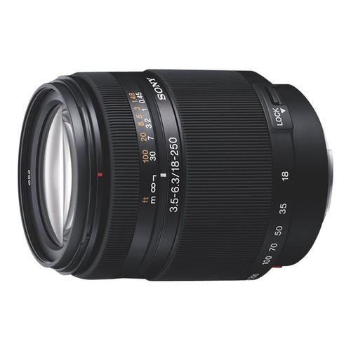 Objectif Sony SAL18250 - Fonction Zoom - 18 mm - 250 mm - f/3.5-6.3 DT - Sony A-type - pour Handycam NEX-VG900; a DSLR-A100, SLT-A57, A58, A65, A77; a NEX F3D, F3K, F3Y; a1; a3000