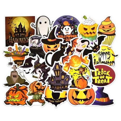 25 Pièces/Paquet Série Halloween Autocollants Décoratifs Imperméable Graffiti Autocollant De Voiture P31b