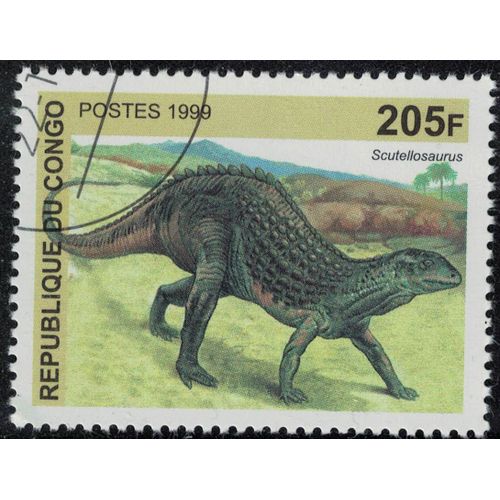 Congo 1999 Oblitéré Used Animaux Dinosaure Éteint Scutellosaurus Su