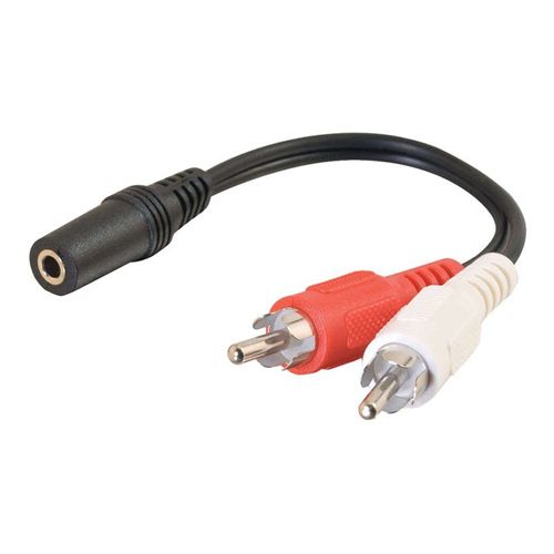 C2G Value Series Y-Cable - Adaptateur audio - RCA mâle pour mini jack stéréo femelle - blindé - noir