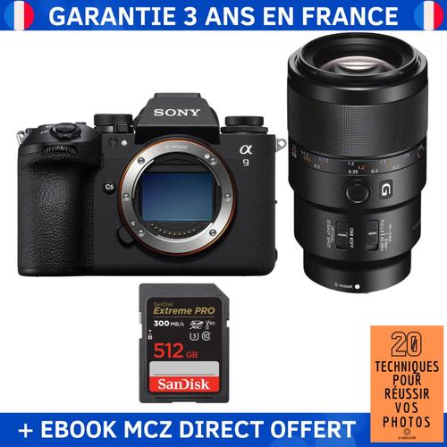 Sony A9 III + FE 90mm f/2.8 Macro G OSS + 1 SanDisk 512GB Extreme PRO UHS-II SDXC 300 MB/s + Ebook '20 Techniques pour Réussir vos Photos' - Appareil Photo Professionnel