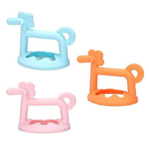 Dentition Molaire Bébé Silicone Dentition Mignon 3d Cheval Forme Jouet À Croquer P31b