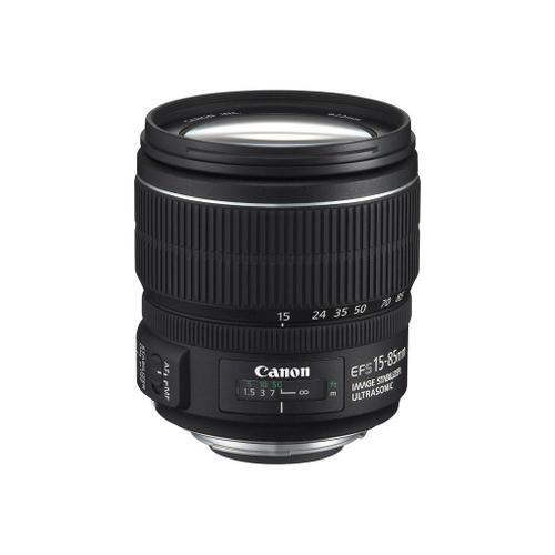 Objectif Canon EF-S - Fonction Zoom - 15 mm - 85 mm - f/3.5-5.6 IS USM - Canon EF/EF-S - pour EOS 1000, 40, 450, 50, 500, 7D, Kiss F, Kiss X2, Kiss X3, Rebel T1i, Rebel XS, Rebel XSi