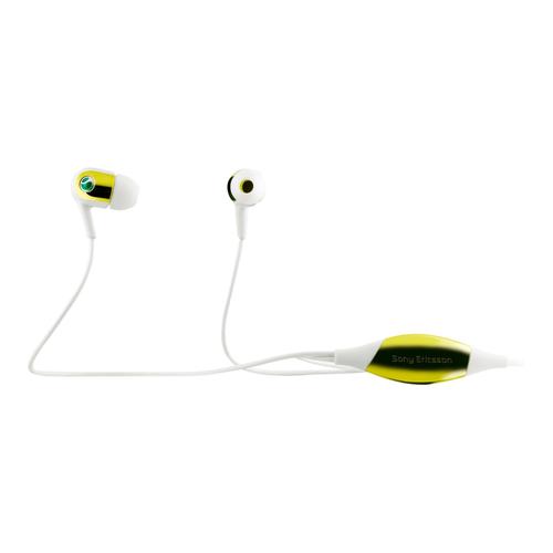 Sony Ericsson MH907 - Micro-casque - intra-auriculaire - filaire - blanc jaune - pour Sony Ericsson Elm
