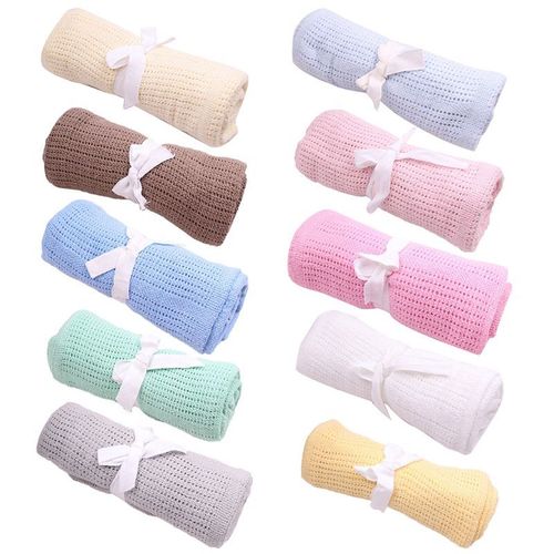 Couverture D'été Couleur Bonbon En Coton Pour Bébé | Couvertures De Voyage Pour Poussette D'enfants P31b