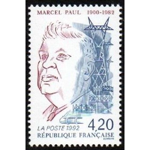 Timbre Mort De Marcel Paul 1992 Non Oblitéré
