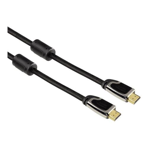 Hama High Speed HDMI Cable - Câble HDMI - HDMI mâle pour HDMI mâle - 3 m - blindé - noir