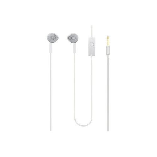 Samsung EHS61ASFWE - Écouteurs avec micro - embout auriculaire - filaire - jack 3,5mm - blanc - pour Galaxy Fame, Mega, Note 10, Rugby, S4, Tab 10, Tab 2, Tab 7.7, Tab 8.9, Xcover, Young