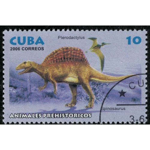Cuba 2006 Oblitéré Used Animaux Dinosaures Éteints Spinosaurus Et Pterodactylus Su