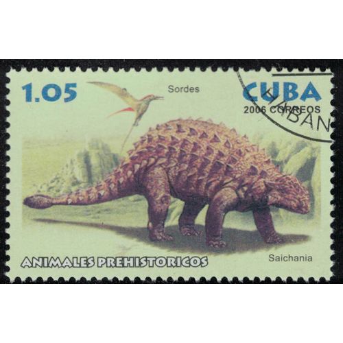 Cuba 2006 Oblitéré Used Animaux Dinosaures Éteints Saichania Et Sordes Su