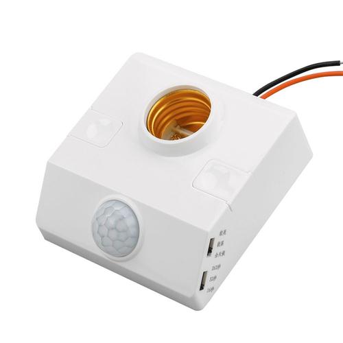 Support De Lampe À Capteur Infrarouge, Corps Humain Automatique, Ampoule Led E27, Détecteur De Mouvement Pir, Prise De Lampe Murale Ac85-265v