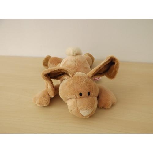 Peluche Lapin Marron Rigolo Allongé Nici