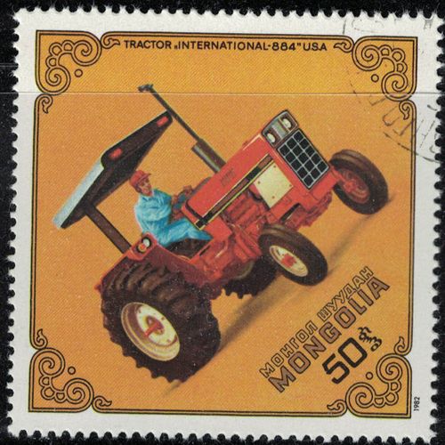 Mongolie 1982 Oblitéré Used Transports Tracteur Agricole International 884 Su