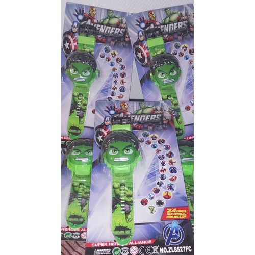Montre Avengers Super Héros Hulk Projecteur 3d