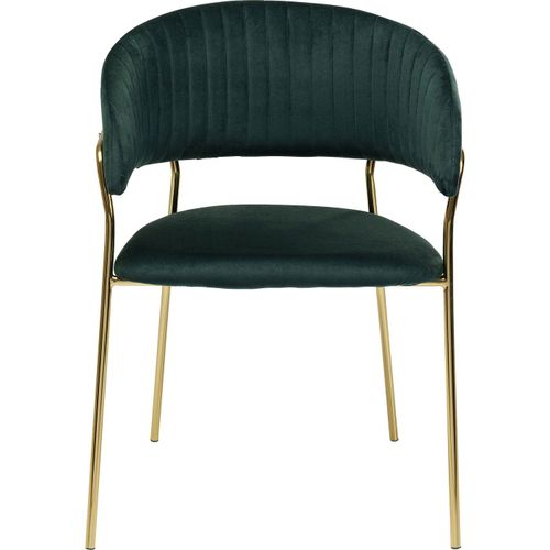 Chaise Avec Accoudoirs Belle Velours Vert Kare Design