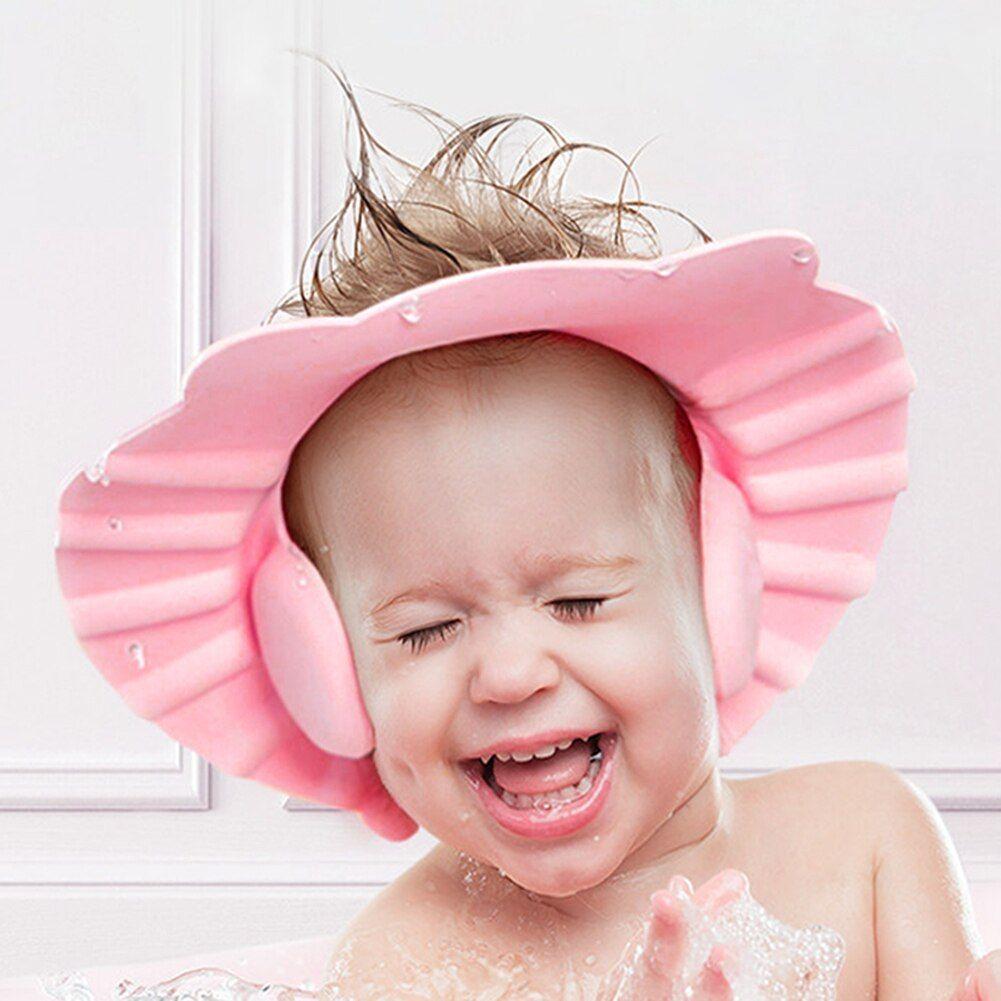 Generic Visière de Bain enfant Chapeau de Bain Bebe Accessoire Bebe Bonnet  Douche (Rose) à prix pas cher