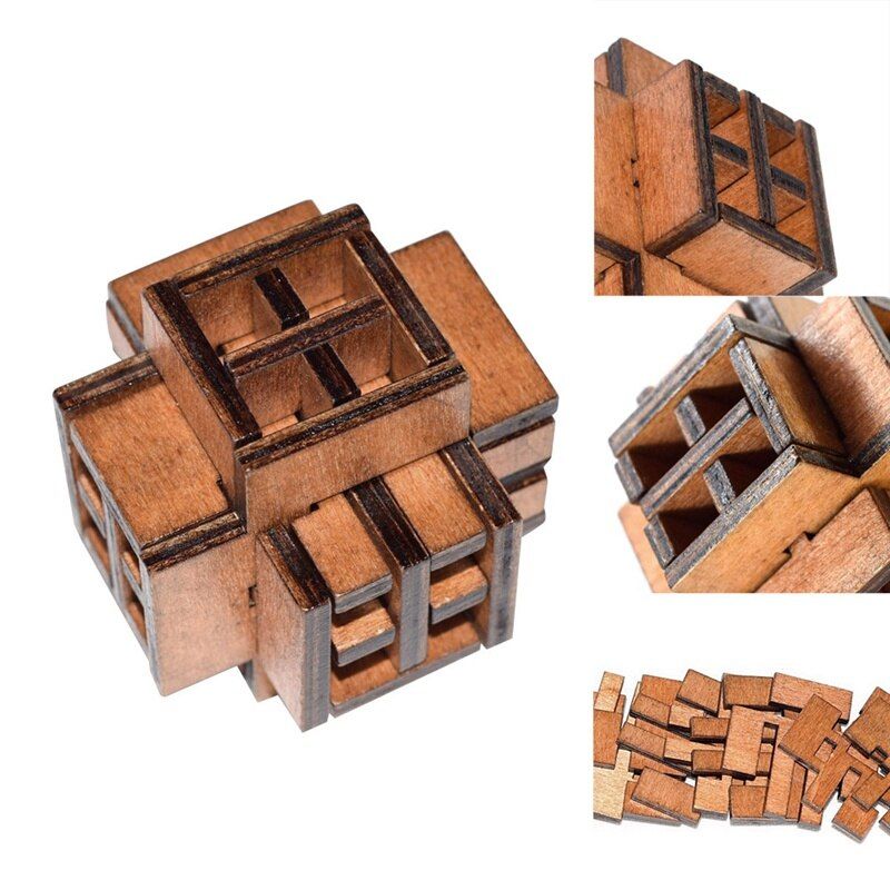 Serrure En Bois 3d Kong Ming Luban, Ancienne Serrure Chinois... - 2